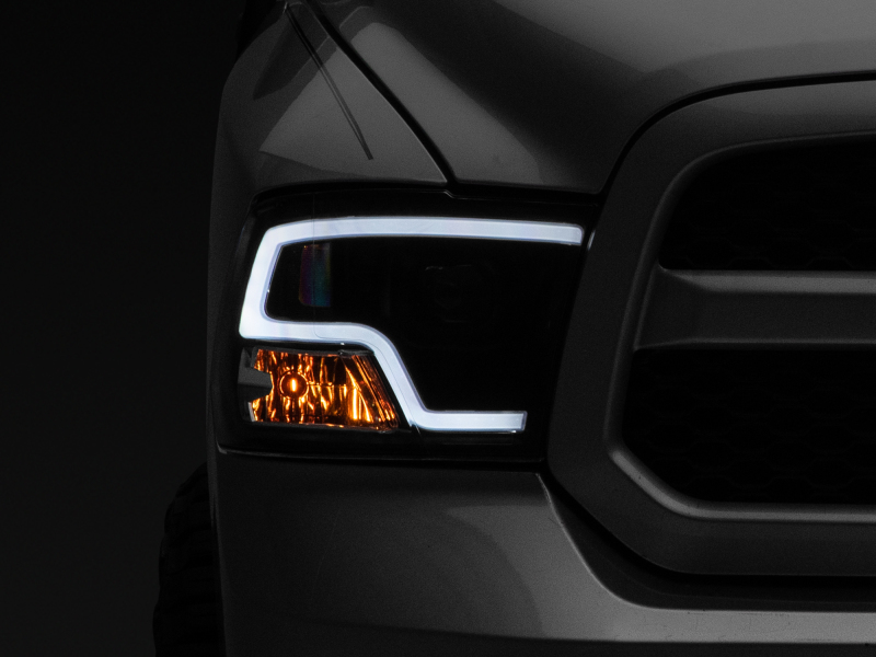 Raxiom for 2009-2018 RAM 1500 LED Halo Projector Headlights- Black Housing (Clear Lens) - Image 3