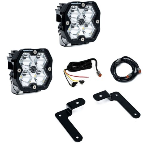 Baja Designs for 18-25 Jeep JL/JT / 20-25 Gladiator Squadron Pro 2.0 A-Pillar Pro Kit UP (Spot) - Clear
