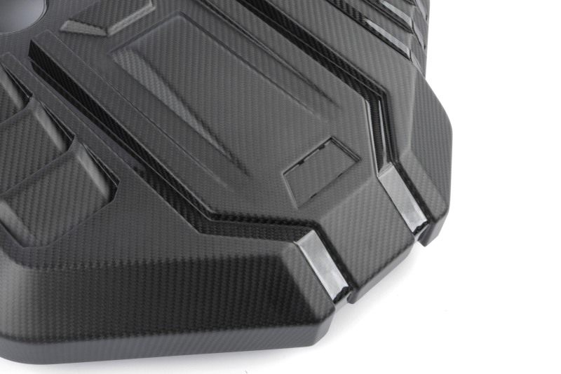 Dinan for 21-27 BMW M2/M3/M4 (G80/G82/G87) Matte Carbon Fiber Engine Cover w/Gloss Accents - Image 4