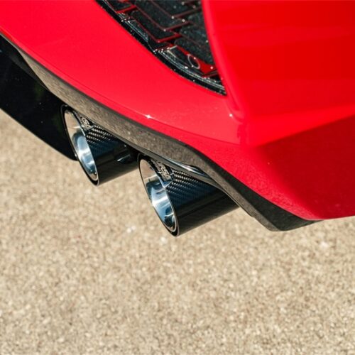 Alternative view of Corsa 2020-25 Chevrolet Corvette C8 RWD 4.5in Carbon Fiber Polished Tip Kit (For Corsa Exhaust Only)