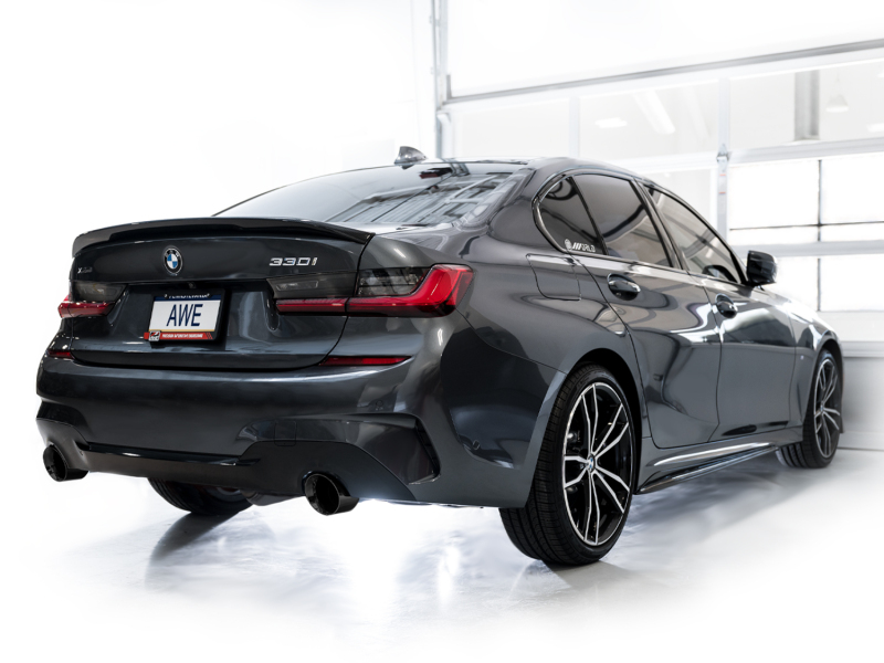 AWE Tuning Axle-Back Exhaust - Diamond Black for AWE 19-23 BMW 330i / 21-23 BMW 430i Base G2X Touring (Excl. Conv) - Image 6