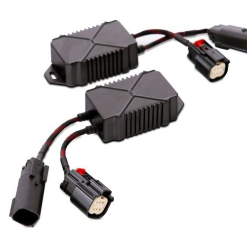 Raxiom for 2018-2023 Jeep Wrangler JL Axial Series 9-In LED Headlights- Black Housing (Clear Lens) - Image 3
