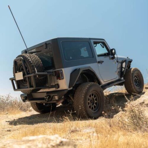 DV8 Offroad 07-18 Jeep Wrangler JK Body Mounted Tire Carrier - Image 10
