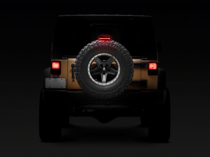 Raxiom for 2007-2018 Jeep Wrangler JK Axial Series Hyper Flash LED Third Brake Light- Smoked - Image 7