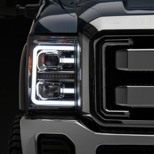 Alternative view of Raxiom for 2011-2016 Ford F-250 Super Duty LED Projector Headlights - Chrome Housing (Clear Lens)