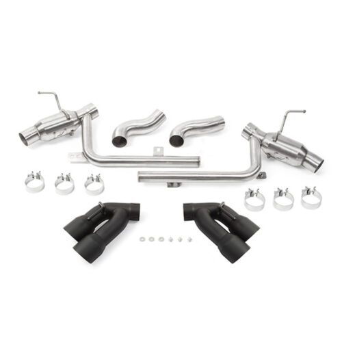 Mishimoto Axle-Back Exhaust w/ Black Tips for 2016+ Chevrolet Camaro SS Quad-Tip Pro - Image 2