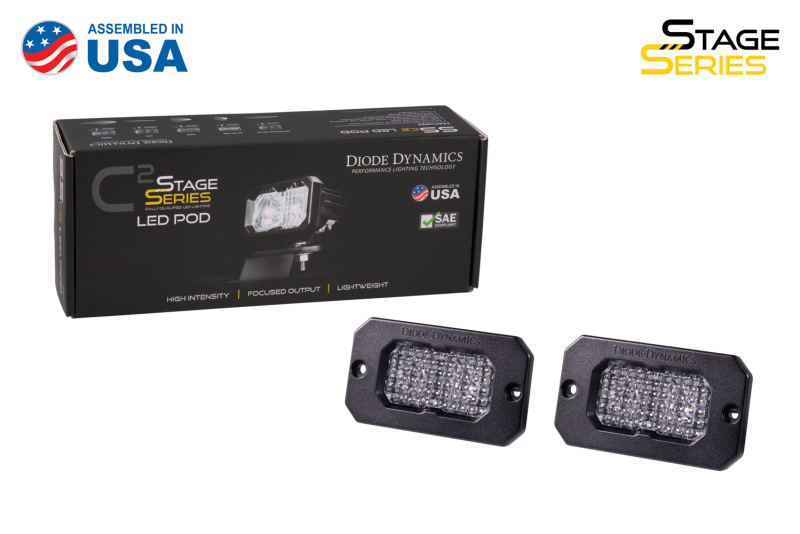 Diode Dynamics Stage Series 2 In LED Pod Sport - White Flood Flush RBL (Pair) - Image 4
