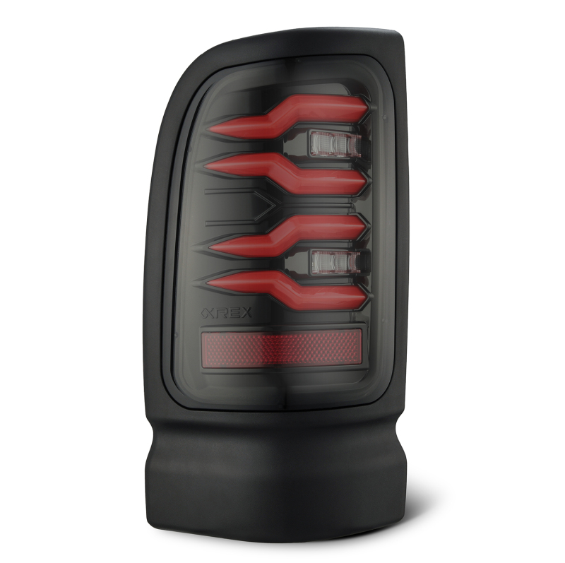 AlphaRex 94-01 Dodge Ram 1500/2500/3500 LUXX-Series LED Tail Lights - Black/Red - Image 5