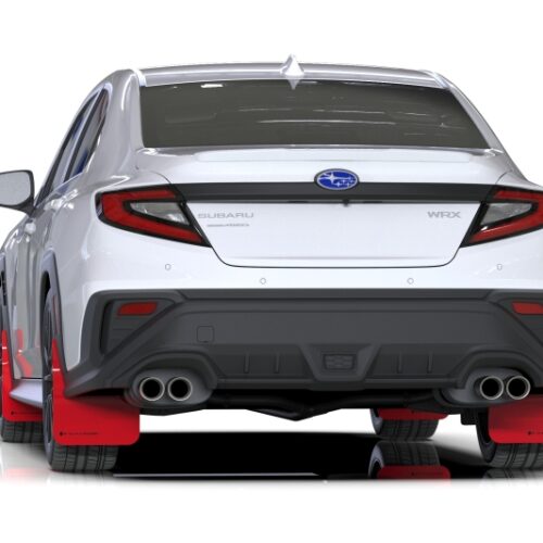 Alternative view of Rally Armor 22-26 Subaru WRX Red UR Mud Flap w/Black Logo