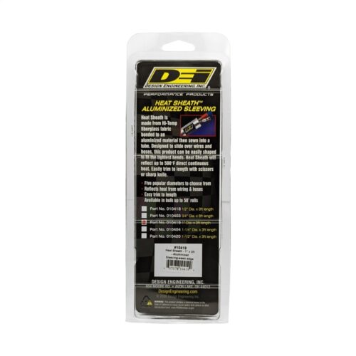 DEI Heat Sheath 1in x 3ft - Aluminized Sleeving - Sewn Edge - Image 3