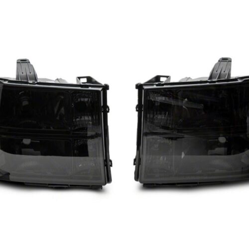 Alternative view of Raxiom for 2007-2014 GMC Sierra 1500/2500 HD/3500 HD Axial OEM Rep Headlights- Chrome Housing- Smoked Lens