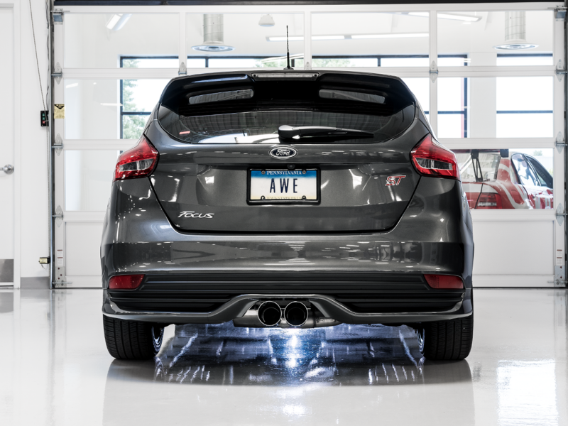 AWE Tuning Track Edition Cat-Back Exhaust - Diamond Black Tips for Ford Focus ST - Image 3