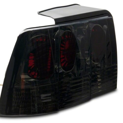 Raxiom for 1999-2004 Ford Mustang Axial Series Altezza Style Tail Lights- Black Housing (Smoked Lens) - Image 3