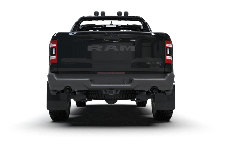 Rally Armor 21-25 Dodge Ram 1500 TRX Black UR Mud Flap - Metallic Black Logo - Image 2