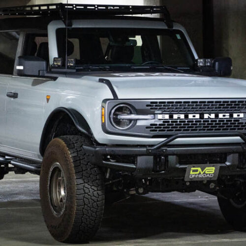 DV8 Offroad 21-22 Ford Bronco Factory Front Bumper License Relocation Bracket - Front - Image 8