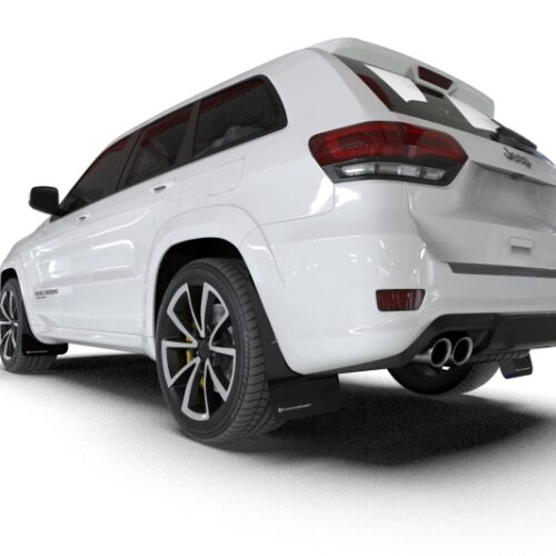 Rally Armor 18-22 Jeep Grand Cherokee SRT Trackhawk Black UR Mud Flap - Metallic Black Logo - Image 6