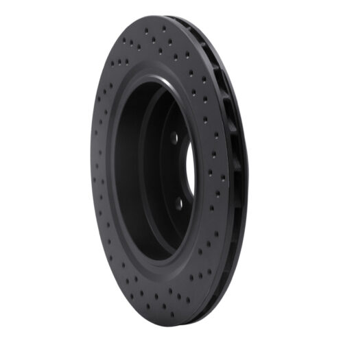 R1 Concepts for 95-99 BMW M3 E36 Rear Right Drilled Black Brake Rotor - Image 5