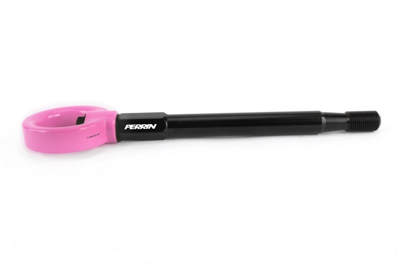 PERRIN 08-14 Subaru WRX & STI / 08-11 Impreza / 05-09 Legacy Tow Hook Kit (Front) - Hyper Pink - Image 2