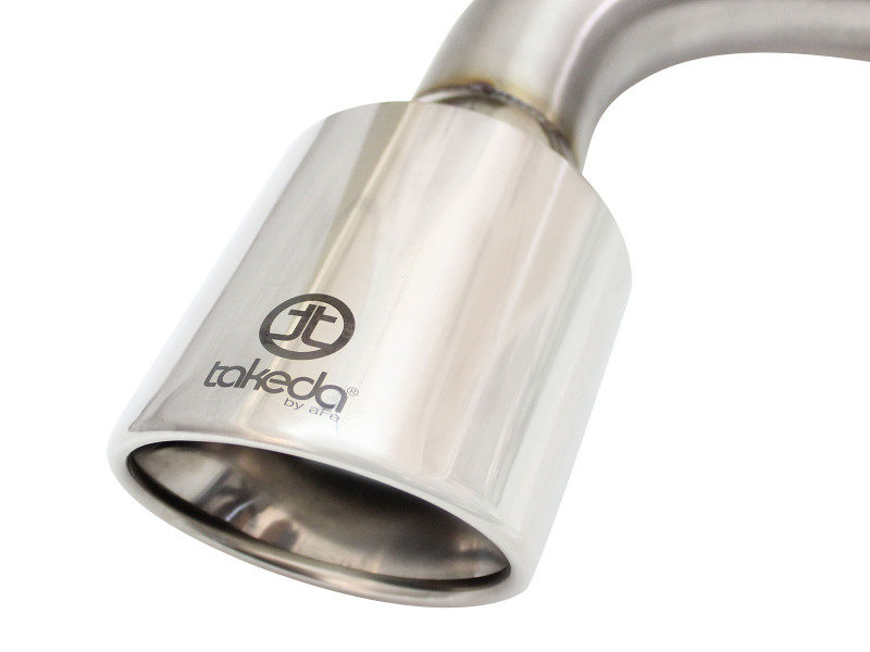 aFe Power 11-16 Scion TC L4-2.5L 304SS 2-1/4in to 2-1/2in Axle-Back Takeda Exhaust w/ Polished Tip - Image 7