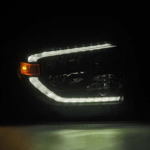 AlphaRex 14-21 Toyota Tundra MK II LUXX Series Crystal Headlights Alpha Black - Image 6