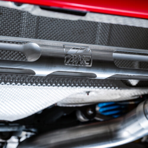 AWE Tuning Track Edition Cat-Back Exhaust - Chrome Silver Tips for BMW F8X M3/M4 - Image 7