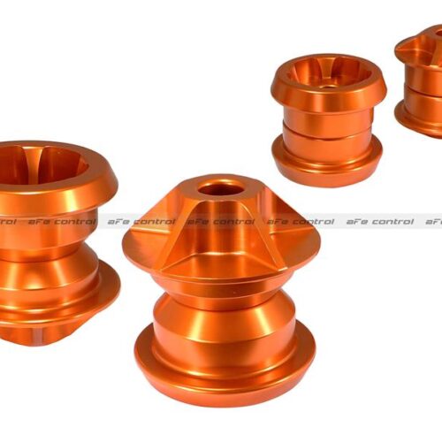 aFe Power Control PFADT Series Subframe Mount Set; Chevrolet Camaro 10-14 - Orange - Image 2