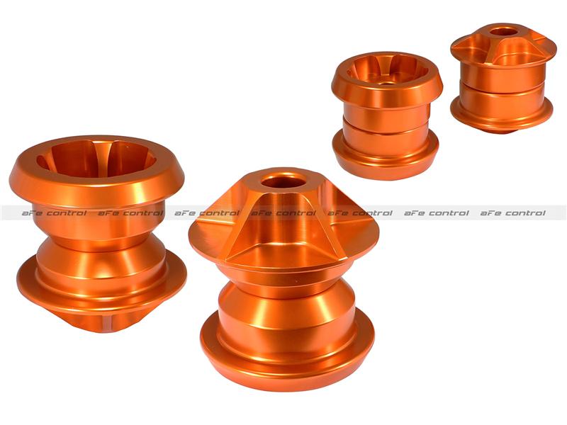 aFe Power Control PFADT Series Subframe Mount Set; Chevrolet Camaro 10-14 - Orange - Image 2