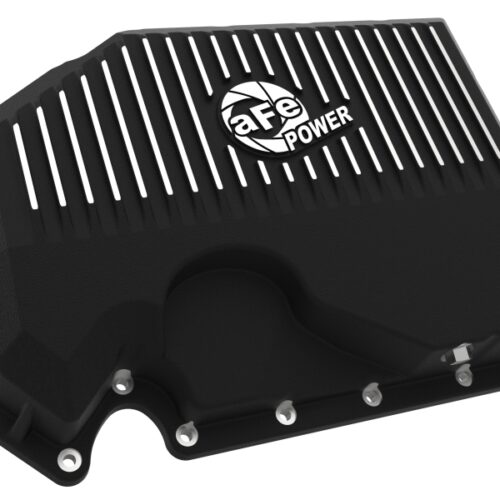 aFe Power 05-19 VW 1.8L/2.0L w/o Oil Sensor Engine Oil Pan Black POWER Street Series w/ Machined Fins - Image 3