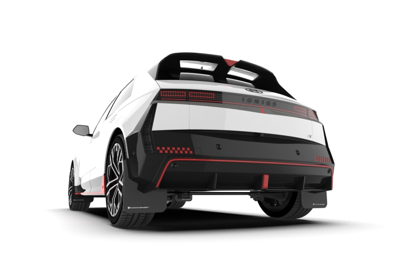 Rally Armor 25-26 Hyundai Ioniq 5 N Black Mud Flap w/Red Logo - Image 8