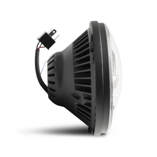 Raxiom for 2007-2018 Jeep Wrangler JK Axial Series LED Headlights- Black Housing (Clear Lens) - Image 6