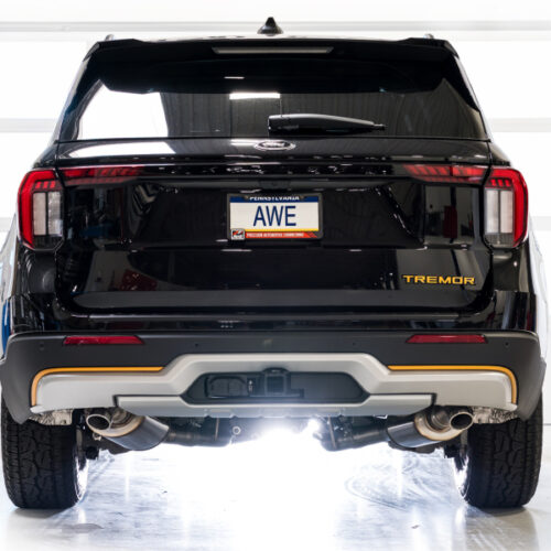 AWE Tuning Exhaust w/ Bash Guard for 2021+ Ford Explorer Tremor 3.0TT 0FG Dual Rear Exit - Image 10