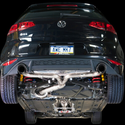 Alternative view of AWE Tuning Touring Edition Exhaust - Diamond Black Tips for VW MK7 GTI