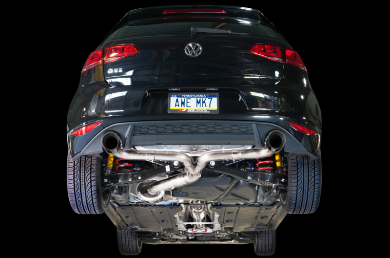 AWE Tuning Touring Edition Exhaust - Diamond Black Tips for VW MK7 GTI - Image 2
