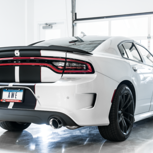AWE Tuning Touring Edition Exhaust - Silver Tips for 2015+ Dodge Charger 6.4L/6.2L SC Non-Resonated - Image 9