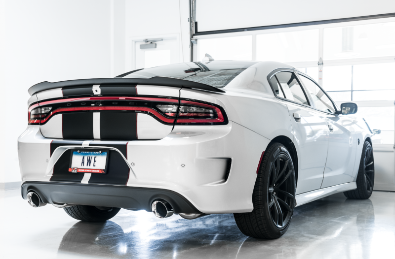 AWE Tuning Track Edition Exhaust - Chrome Silver Tips for 2015+ Dodge Charger 6.4L/6.2L Supercharged - Image 2
