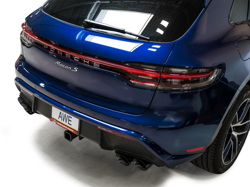 AWE Tuning Touring Edition Cat-Back Exhaust w/ Diamond Black Tips for 2022+ Porsche Macan 2.9TT - Image 4