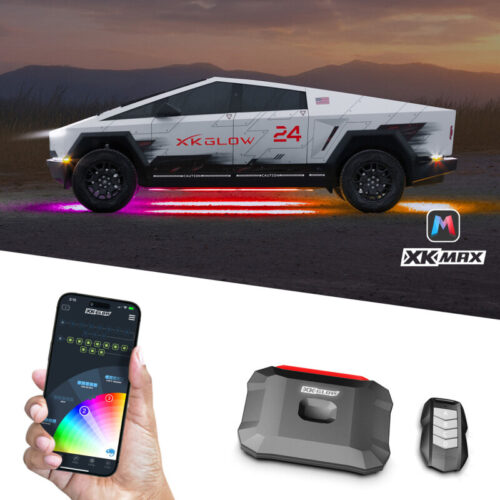 Alternative view of XK Glow Tesla Cybertruck XKMax LED Underglow Light Kit w/ RGBW Chasing Lights