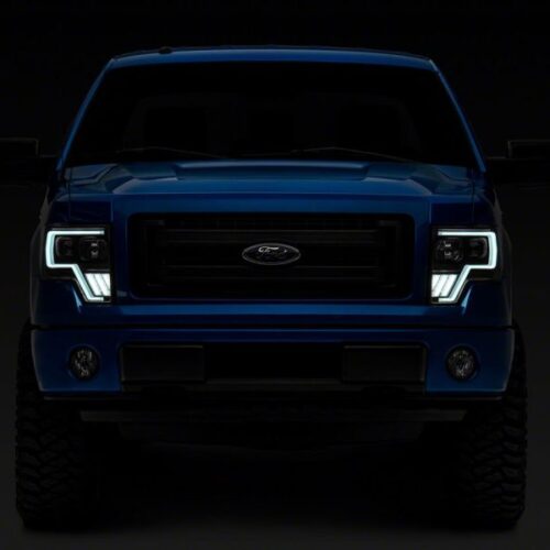Raxiom for 2009-2014 Ford F-150 Axial G4 Light Bar Switchback Projector Headlights- Blk Housing (Clear Lens) - Image 7