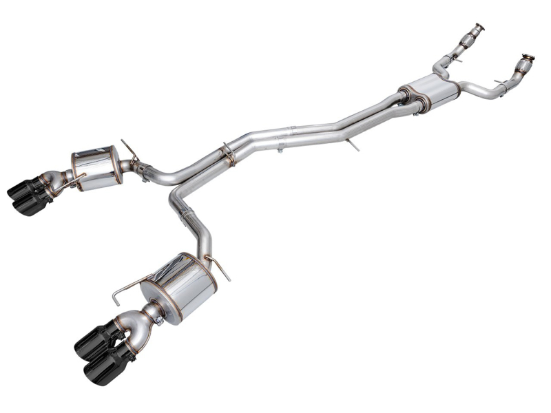 AWE Tuning Touring Edition Exhaust - Diamond Black Tips for 19-23 Audi C8 S6/S7 2.9T V6 AWD