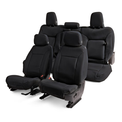 Covercraft 19-24 Chevrolet Silverado Leatherette PrecisionFit Custom Second Row Seat Covers - Black - Image 6