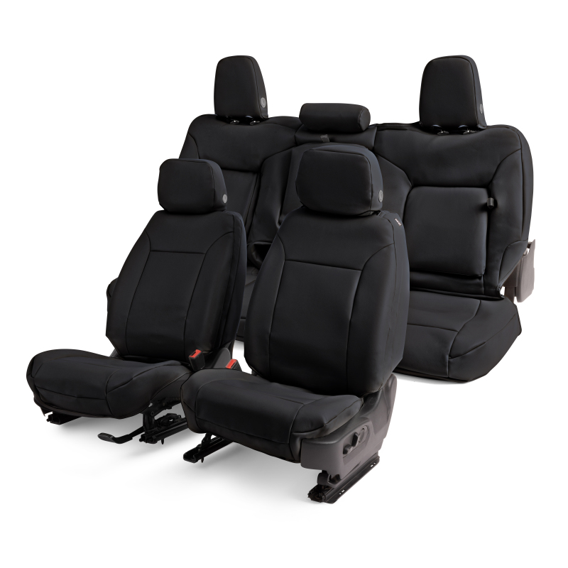Covercraft 19-24 Chevrolet Silverado Leatherette PrecisionFit Custom Second Row Seat Covers - Black - Image 6