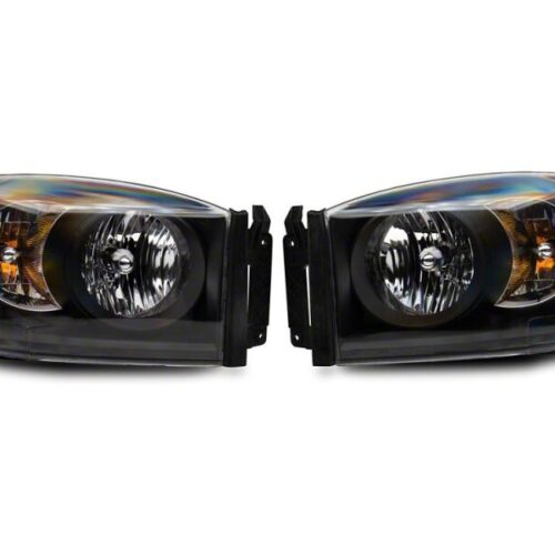 Raxiom for 2006-2008 Dodge RAM 1500 Axial Series Euro Headlights- Black Housing- Clear Lens - Image 3