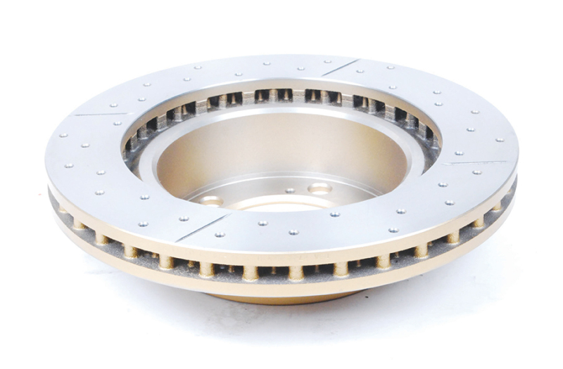 DBA 09-15 Toyota Landcruiser / 10-13 Lexus GX460 Front Drilled & Slotted Street Series Rotor - Image 3