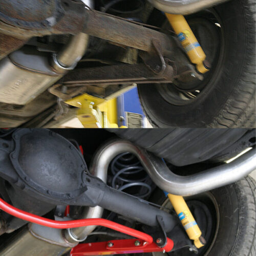 Alternative view of UMI Performance 403534-R 64-72 GM A-Body Solid Front and Rear Sway Bar Kit