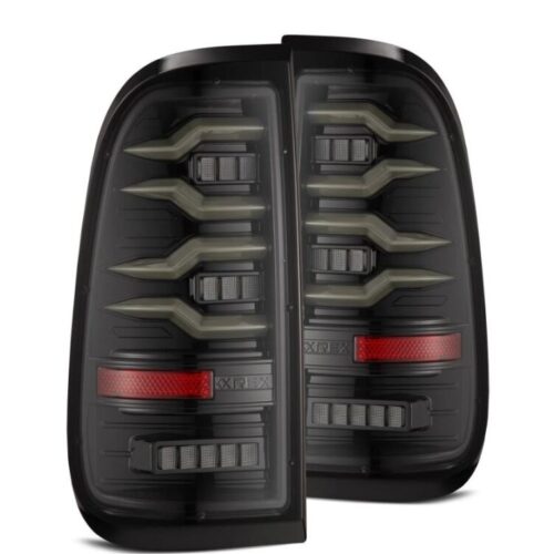 AlphaRex 97-03 Ford F150 / 99-16 Ford F250/F350/F450/F550 LUXX-Series LED Tail Lights - Alpha-Black