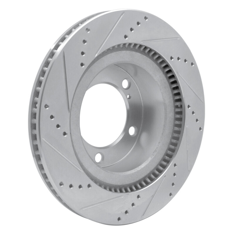 DFC 07-22 Lexus LX570 Front Right Drilled & Slotted Silver Brake Rotor - Image 4