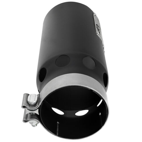 aFe Power SATURN 4S 4in SS Intercooled Exhaust Tip - Black 4in In x 5in Out x 12in L Bolt-On - Image 5