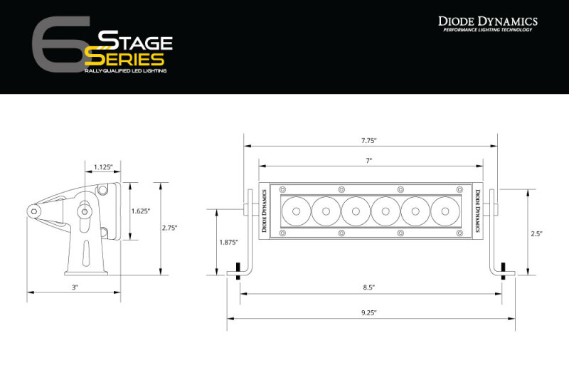 Diode Dynamics WRX 2015 SS6 LED Kit - White Driving - Image 9