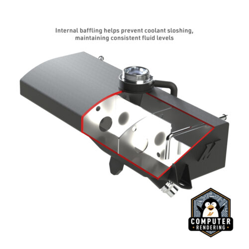 Mishimoto Expansion Tank - Micro-Wrinkle Black for 2015+ Ford F-150 Aluminum - Image 6