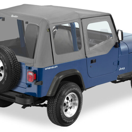 Bestop 88-95 Jeep Wrangler YJ Replace A-Top (Charcoal / Gray Clear Windows Door Skins Included)